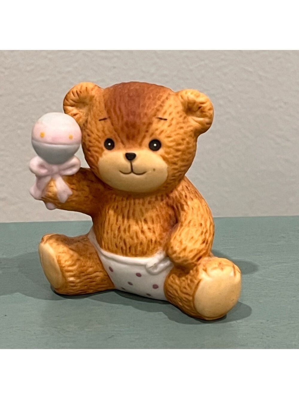 VTG 1982 little Lucy Rigg baby teddy bear by  Enesco Nursery Baby Shower decor